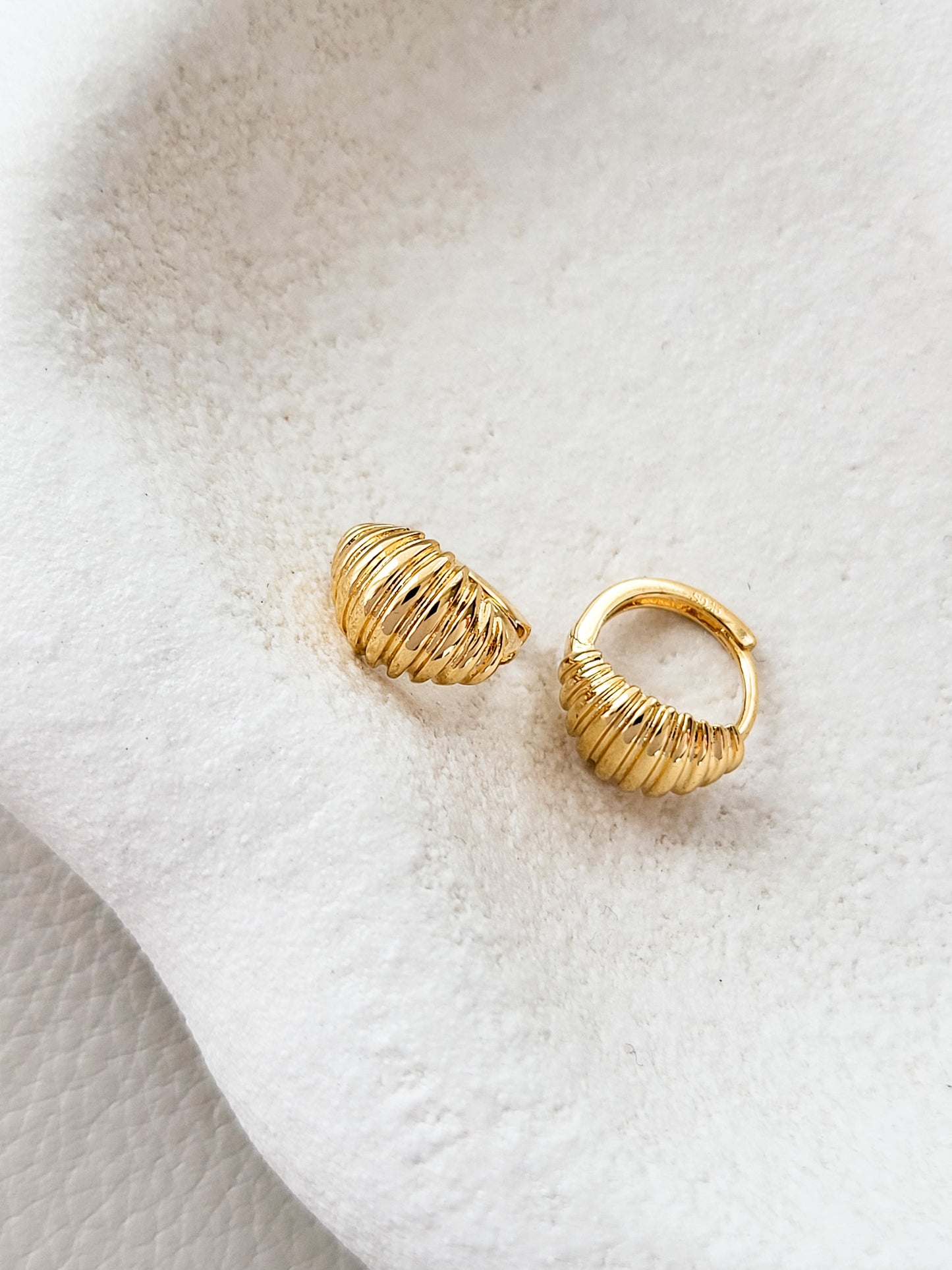 Mini Croissant Hoops Earrings