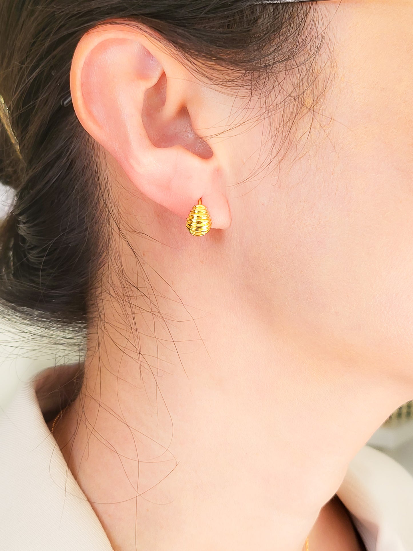Mini Croissant Hoops Earrings