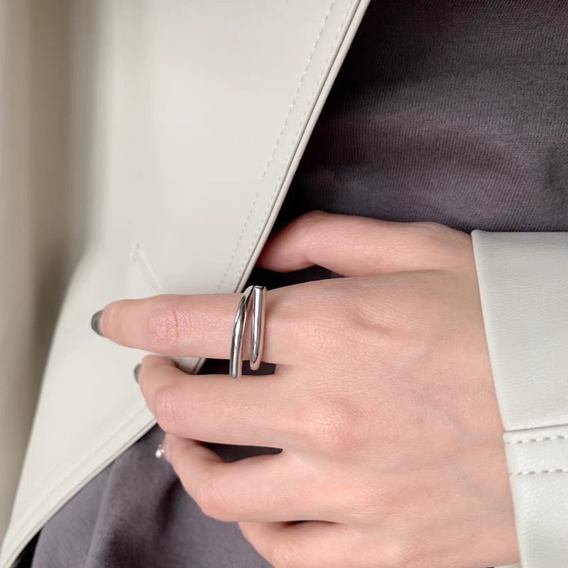 Silver Folded Ring
