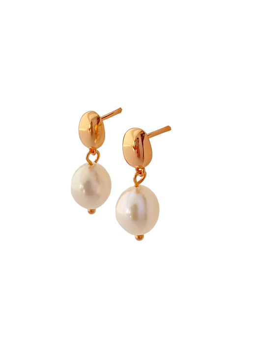 JAMT.B 18K Gold Vermeil Pearl Drop Earrings