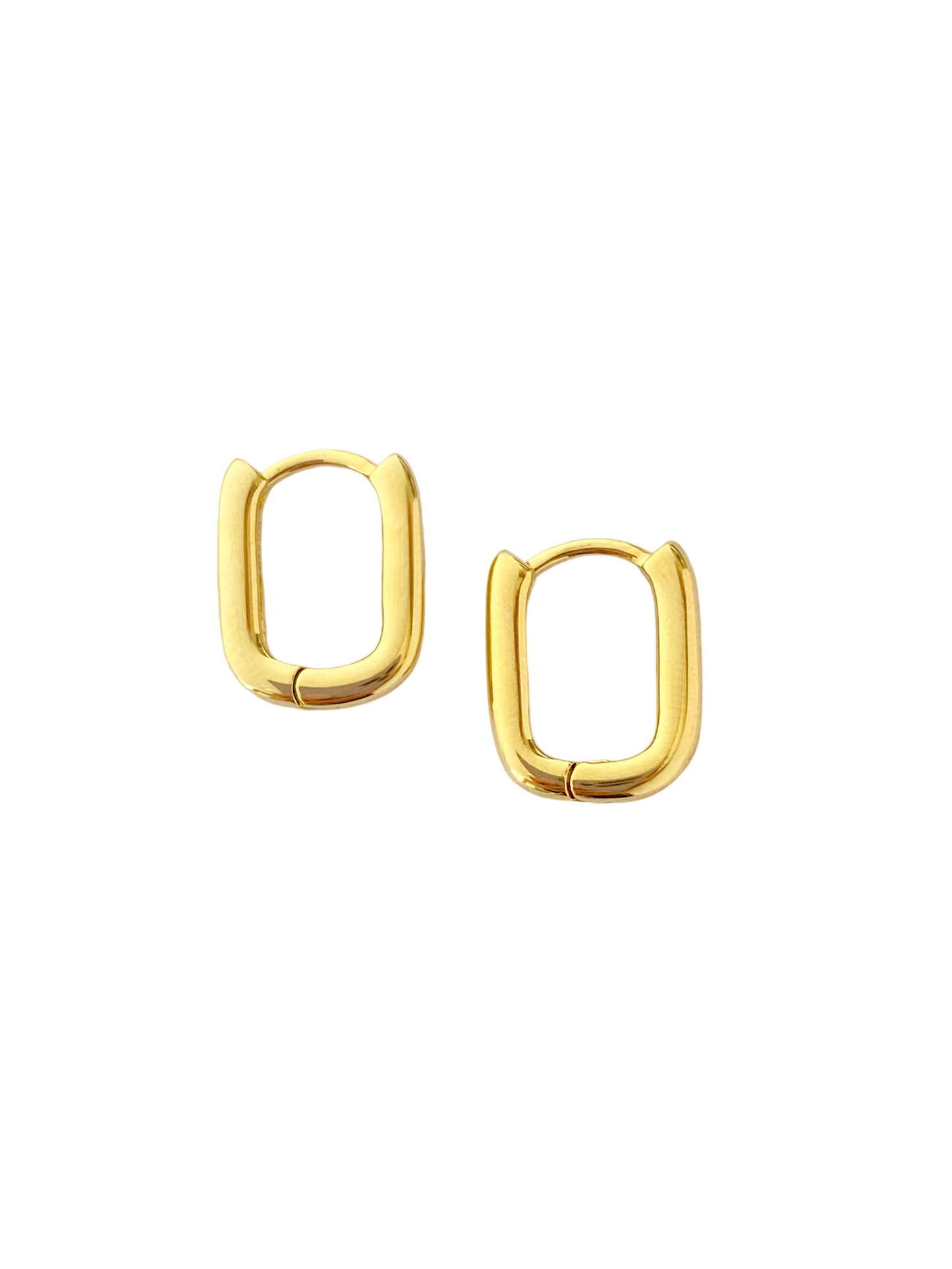 Gold Pated Paperclip Earrings