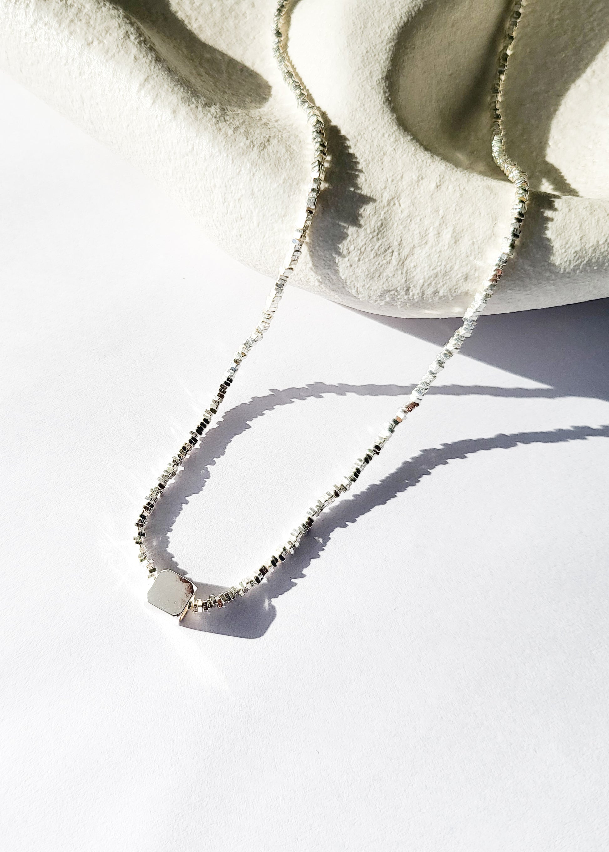 Silver Particle Necklace