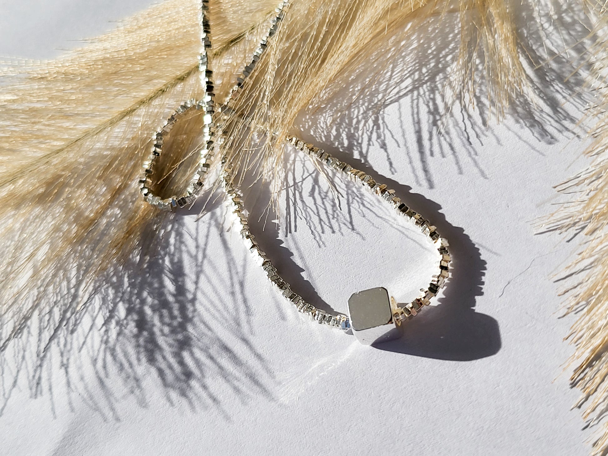 Silver Particle Necklace