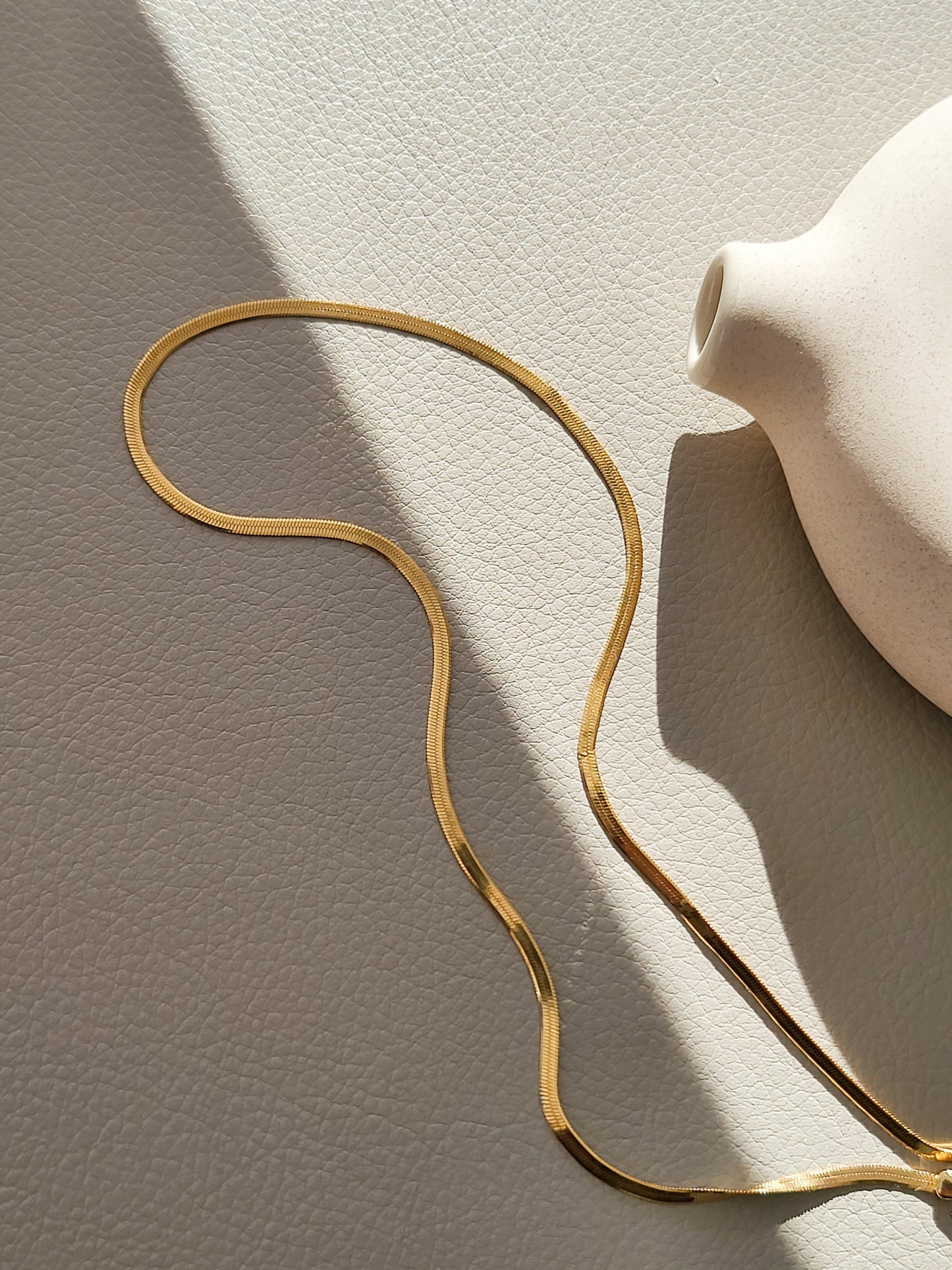 Gold Vermeil Herringbone Necklace