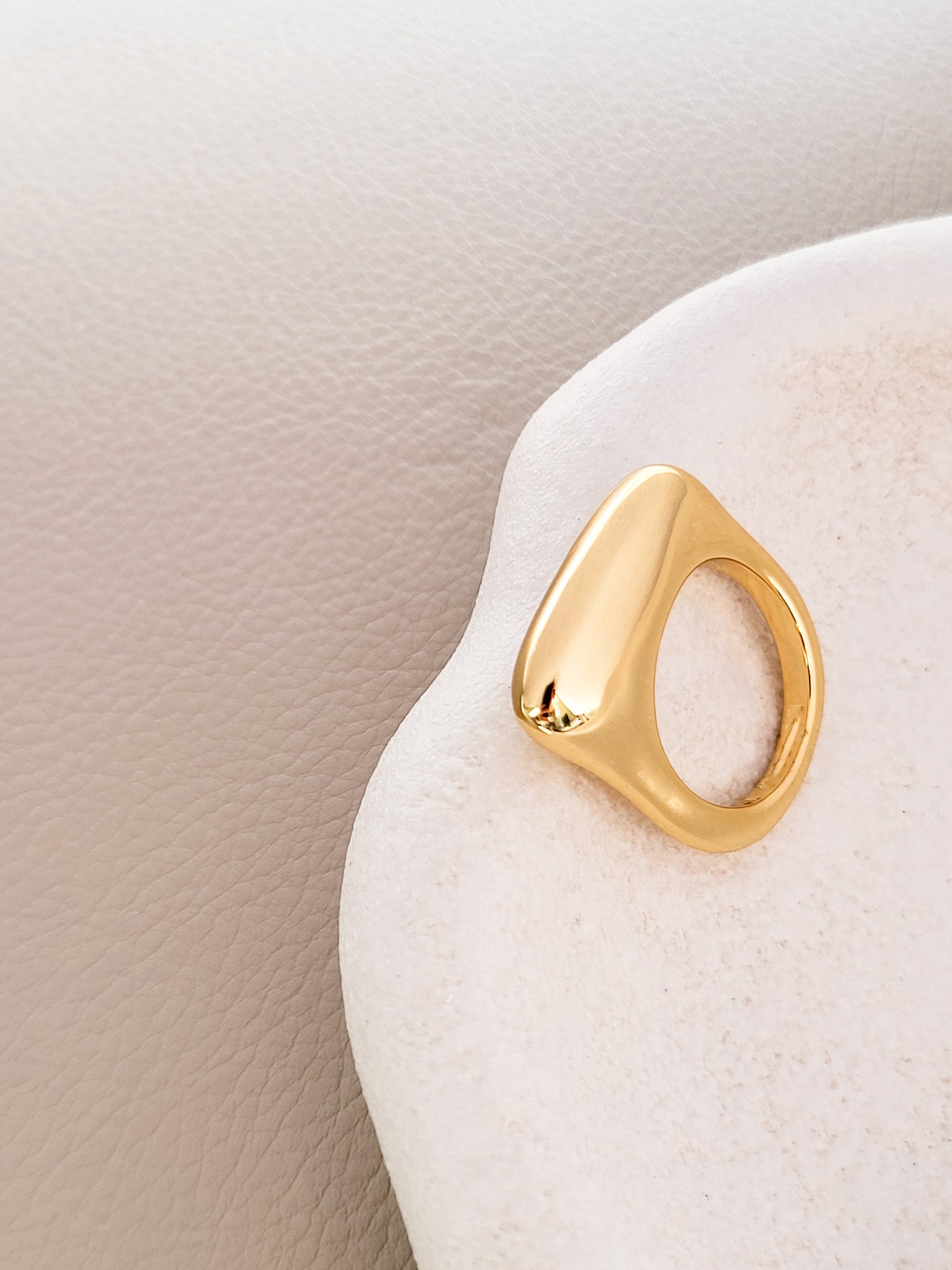 Gold oval ring