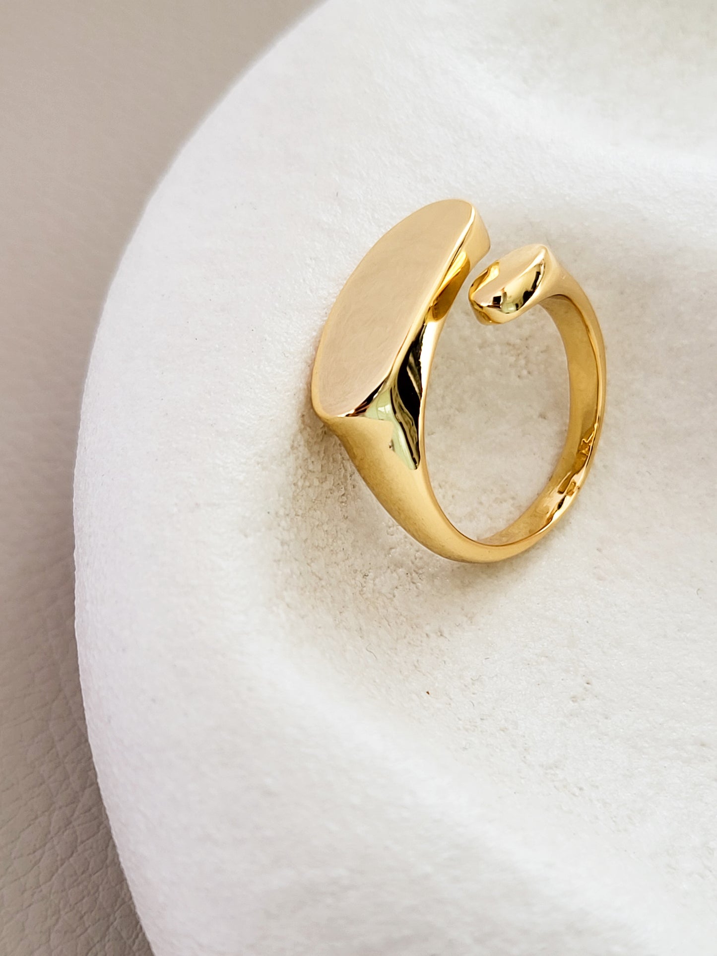 18K Gold Plated Double Oval Ring