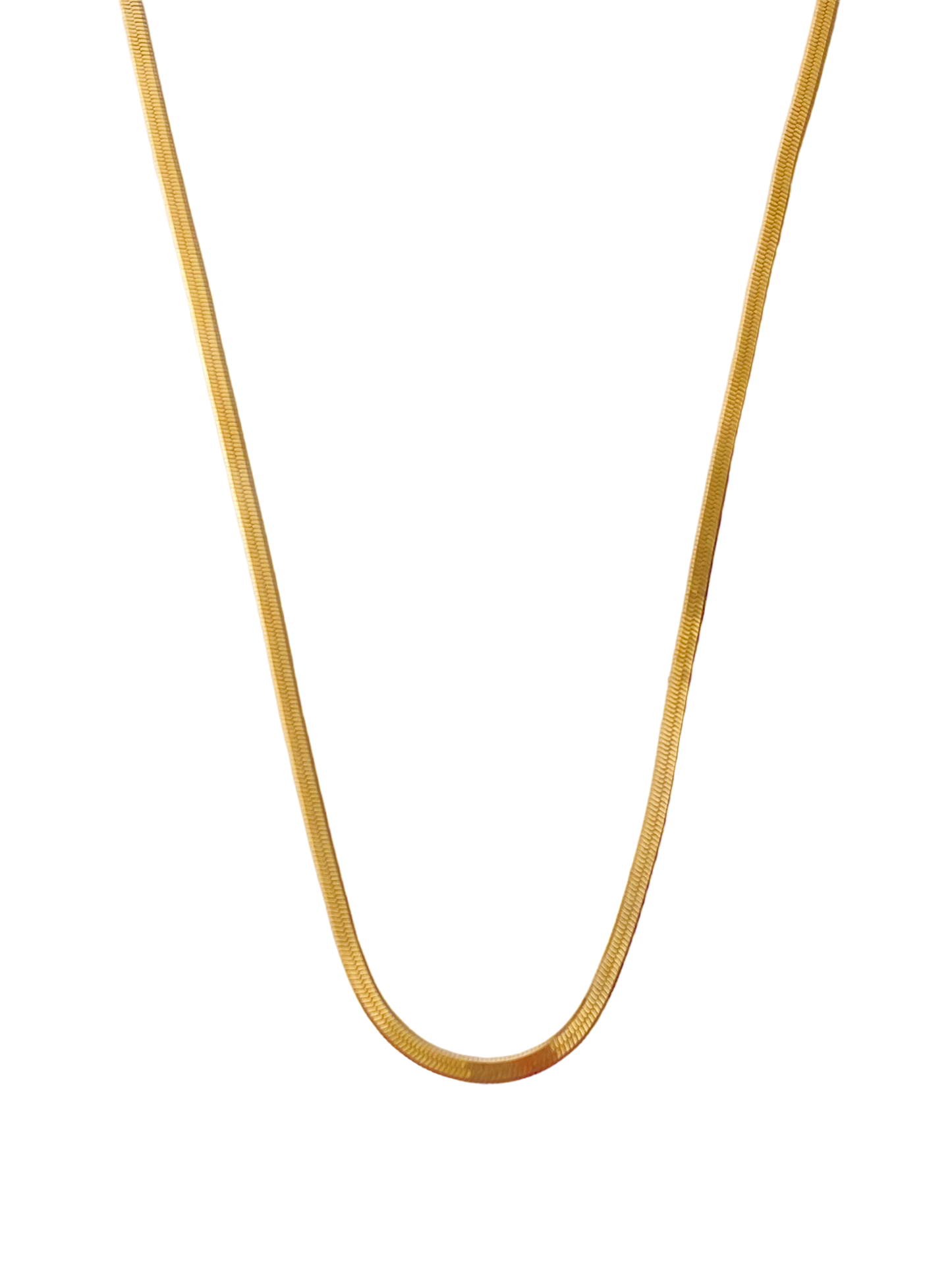 JAMT.B 18K Gold Vermeil Herringbone Chain Necklace