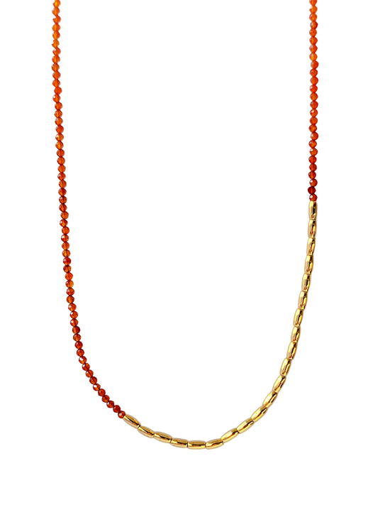 Red Agate Beaded  Necklace